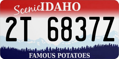 ID license plate 2T6837Z