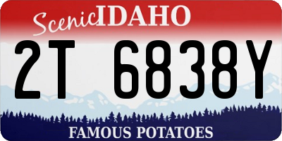 ID license plate 2T6838Y