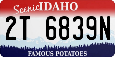 ID license plate 2T6839N