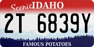 ID license plate 2T6839Y
