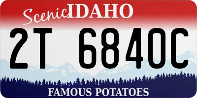 ID license plate 2T6840C