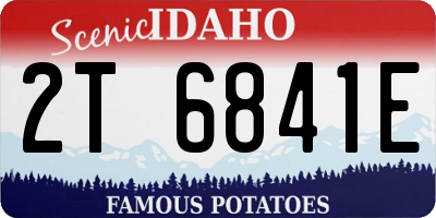 ID license plate 2T6841E
