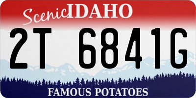 ID license plate 2T6841G