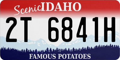 ID license plate 2T6841H
