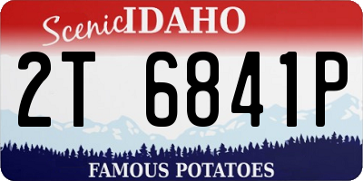 ID license plate 2T6841P