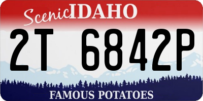 ID license plate 2T6842P