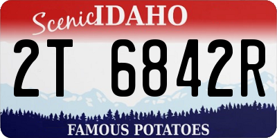 ID license plate 2T6842R