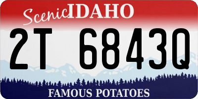 ID license plate 2T6843Q