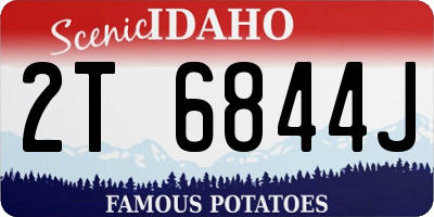 ID license plate 2T6844J