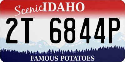 ID license plate 2T6844P