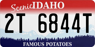 ID license plate 2T6844T