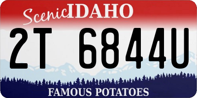 ID license plate 2T6844U