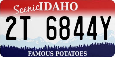 ID license plate 2T6844Y