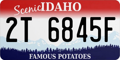 ID license plate 2T6845F