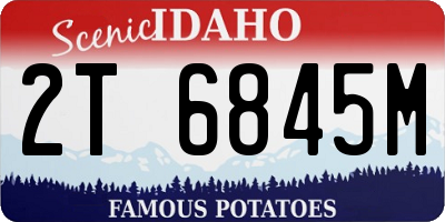 ID license plate 2T6845M