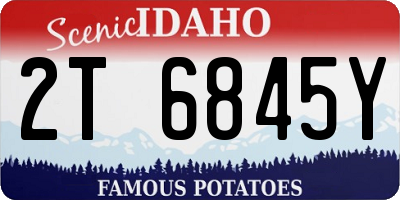 ID license plate 2T6845Y