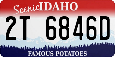 ID license plate 2T6846D