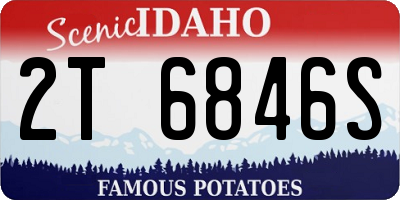 ID license plate 2T6846S