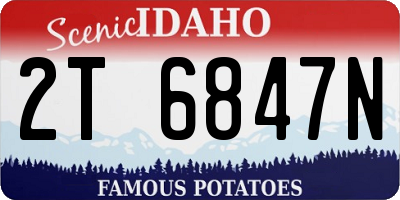 ID license plate 2T6847N
