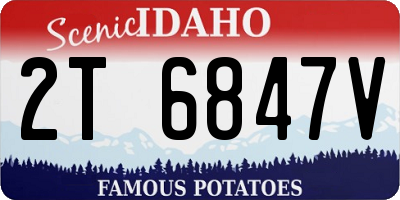 ID license plate 2T6847V