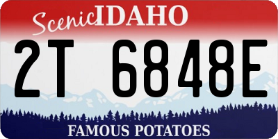 ID license plate 2T6848E