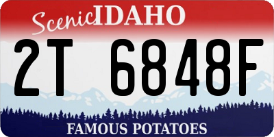 ID license plate 2T6848F