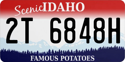 ID license plate 2T6848H