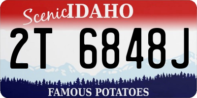 ID license plate 2T6848J