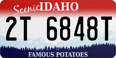 ID license plate 2T6848T