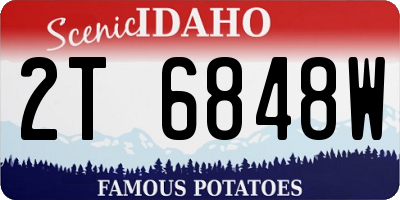 ID license plate 2T6848W