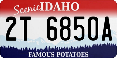 ID license plate 2T6850A