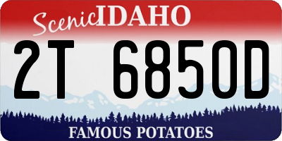 ID license plate 2T6850D