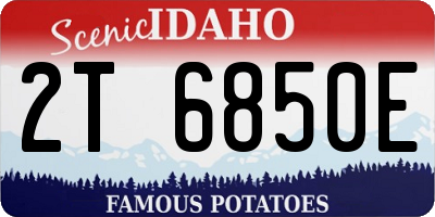 ID license plate 2T6850E