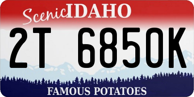 ID license plate 2T6850K