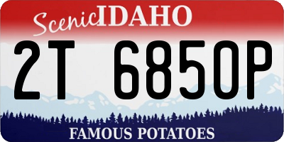ID license plate 2T6850P