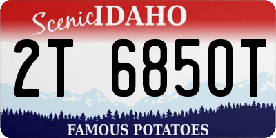 ID license plate 2T6850T