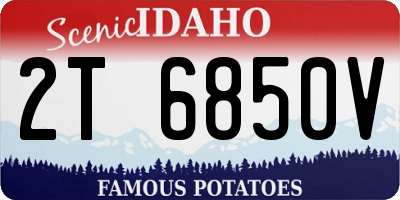 ID license plate 2T6850V