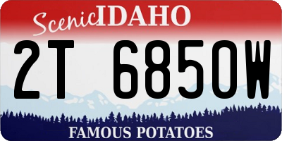ID license plate 2T6850W