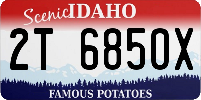 ID license plate 2T6850X