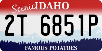 ID license plate 2T6851P