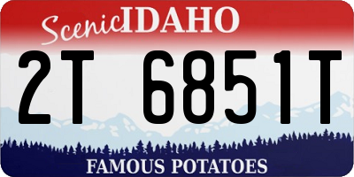 ID license plate 2T6851T