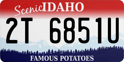 ID license plate 2T6851U