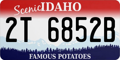 ID license plate 2T6852B