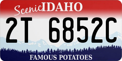 ID license plate 2T6852C