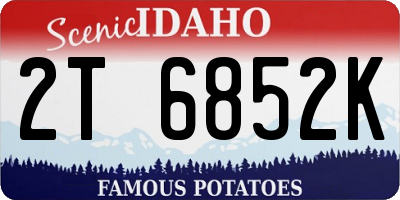 ID license plate 2T6852K