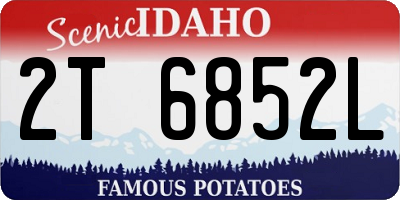 ID license plate 2T6852L