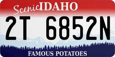 ID license plate 2T6852N