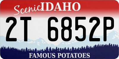 ID license plate 2T6852P