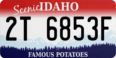 ID license plate 2T6853F