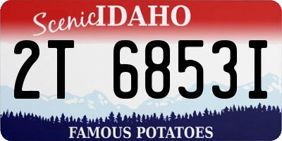 ID license plate 2T6853I